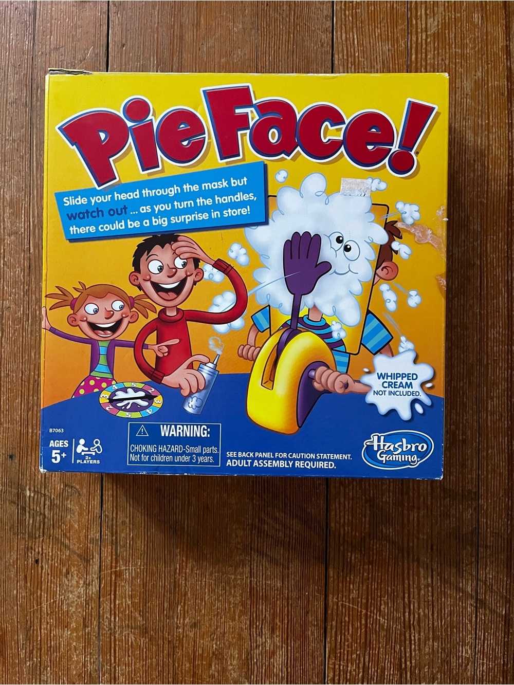 Hasbro Pie Face! Boxed Game - Yellow and Red Packaging